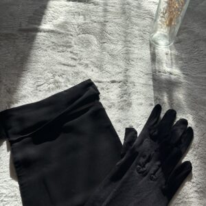 Gants noirs tactiles 100% coton